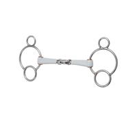 Mors 3 ou 4 anneaux pour cheval avec double brisure Beris Gris 135 mm
