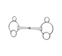 Mors 3 ou 4 anneaux pour cheval avec simple brisure Beris Gris 135 mm