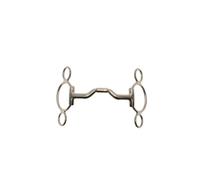 Mors 3 ou 4 anneaux pour cheval passage de langue Metalab Argenté 135 mm