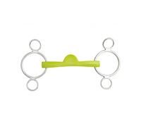 Mors 3 ou 4 anneaux pour cheval réglable Metalab Flexi Vert 135 mm