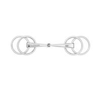 Mors 3 ou 4 anneaux pour cheval Waldhausen Argenté 13,5 cm