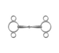 Mors 3 ou 4 anneaux pour cheval Waldhausen Argenté 14,5 cm