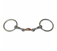 Mors 3 pièces de filet à foin à anneaux Pessoa Argenté 13,5 cm