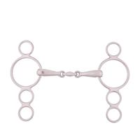 Mors 4 anneaux pour cheval réglable double brisure inox BR Equitation Bronze 13,5 cm
