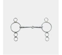 Mors 4 anneaux pour cheval réglable Metalab Argenté 125 mm
