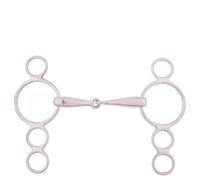 Mors 4 anneaux pour cheval réglable simple brisure inox BR Equitation Bronze 13,5 cm