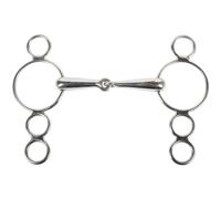 Mors 4 anneaux pour cheval simple brisure Harry's Horse 19 mm Argenté 11,5 cm