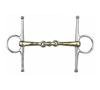 Mors à aiguille pour cheval en maillechort HKM Argenté 40/115 mm large