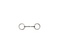 Mors à anneaux plats pour cheval Metalab Marron 12,5 cm
