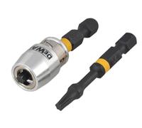 Mors À Chocs DEWALT TX0 x 50mm (x2) Et Manchon Magnétique DEWDT7