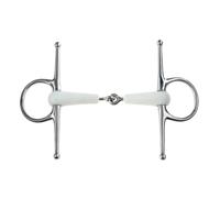 Mors à filet et joue complète pour cheval Weatherbeeta Korsteel Flexi Blanc 12,5 cm