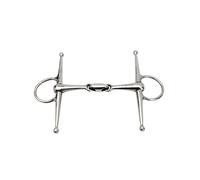 Mors aiguille pour cheval à joue pleine double joint inox HORKA Argenté 11,5 cm