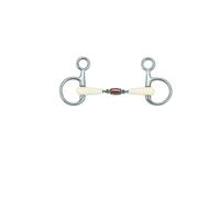 Mors baucher double joint pour cheval Soyo Happy Mouth Argenté 115 cm