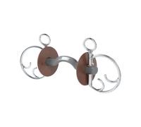 Mors baucher pour cheval avec passage de langue, dur Beris Konnex Gris 130 mm