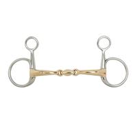 Mors baucher pour cheval double brisure BR Equitation Argenté 13,5 cm