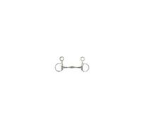 Mors baucher pour cheval double brisure Metalab Argenté 125 mm