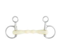 Mors baucher pour cheval droit Soyo Happy mouth "mullen" Blanc 125 mm
