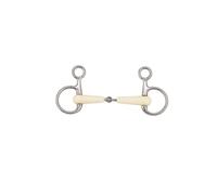 Mors baucher pour cheval simple joint Soyo Happy mouth Blanc 135 mm