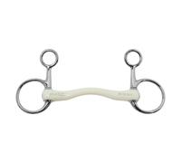 Mors baucher pour cheval Stübben Fine Line Flex Blanc 16 mm x 11,5 cm