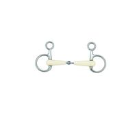 Mors baucher simple joint pour cheval Soyo Happy Mouth Argenté 115 cm