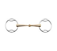 Mors BUSSE à anneaux multiples Mors à eau à simple brisure KAUGAN®-Shaped 14 mm à anneaux souples 10,5 cm