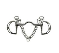 Mors Cheval en Acier Inoxydable avec Embouchure à Passage Langue pour Équitation Classique et Dressage Adapté aux Cherchant un Contrôle Précis et Confortable , Argent Blanc , 135 Mm
