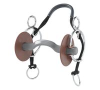 Mors combiné pour cheval avec passage de langue, doux Beris Konnex Gris 130 mm