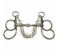 Mors coup de poing pour cheval en acier inox Tattini Argenté 14 cm