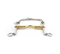 Mors de bride pour cheval à pompes grandes branches Jump'In Doré 125 mm