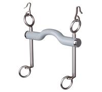 Mors de bride pour cheval avec canon à passage de langue, doux Beris Gris 120 mm