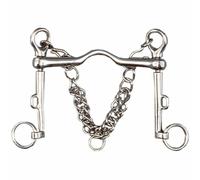 Mors de bride pour cheval en inox avec passage de langue Tattini Argenté 14 cm