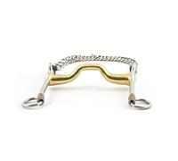 Mors de bride pour cheval grandes branches Jump'In Doré 125 mm
