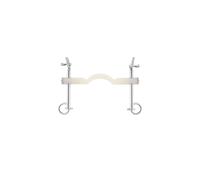 Mors de bride pour cheval joues courtes avec passage de langue Nathe 15 mm Gris 12,5 cm