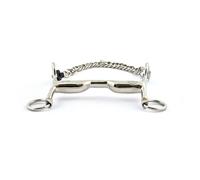 Mors de bride pour cheval passage de langue inox Jump'In Gris 125 mm