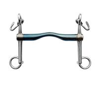 Mors de bride pour cheval Trust Sweet Iron Baby Weymouth Fixed Low Port Bleu 12,5 cm