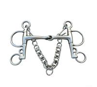 Mors de cheval en acier inoxydable de 12 à 5 cm pour l'équitation pour l'entraînement avec surface lisse pour protéger la santé de la bouche du cheval