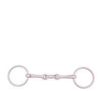 Mors de filet double brisures pour cheval en massif inox BR Equitation 13mm Violet 14 cm
