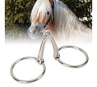 Mors de Filet, Mors de Filet d'équitation Moyen, Mors de Filet en Fer à Joint Torique, Mors de Filet à Bouche Articulée Creuse pour Chevaux pour Fournitures équestres