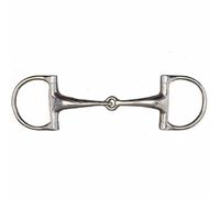 Mors de filet verdun brisé en inox à gros canons Tattini Argenté 12 cm