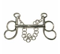 Mors de gourmette pour cheval droit en inox Tattini Argenté 14 cm