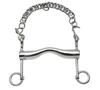 Mors de l'hotte pour cheval branches courtes Feeling Argenté 135 mm