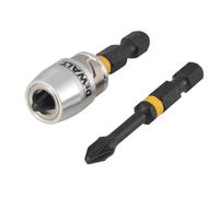 Mors De Torsion DEWALT PZ2 x 50Mm (x2) Et Manchon À Vis Magnétique DEWDT7