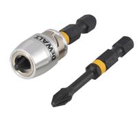 Mors De Torsion DEWALT PZ2 x 50Mm (x2) Et Manchon À Vis Magnétique DEWDT7