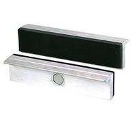 Mors d'étau Heuer 112140 (mâchoires de protection à angle droit, parallèle, aimants spéciaux intégrés, compatible avec étau de 140 mm, matériau : aluminium, caoutchouc)