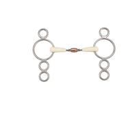 Mors double articulation + rouleau en cuivre Soyo Happy mouth pessoa Blanc 125 mm