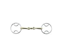 Mors double brisure pour cheval en laiton 3 effets Premier Equine Argenté 14 cm