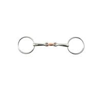 Mors double brisures avec pastille de cuivre Premier Equine Argenté 14 cm