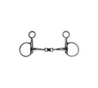 Mors double brisures pour cheval à filet à anneau libre en acier inoxydable JP Korsteel Bleu 12,7 cm