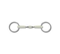 Mors double brisures pour cheval à rouleau Happy Mouth Argenté 10,5 cm