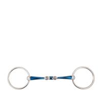 Mors double brisures pour cheval BR Equitation Sweet Iron Magic System Bleu 11,5 cm